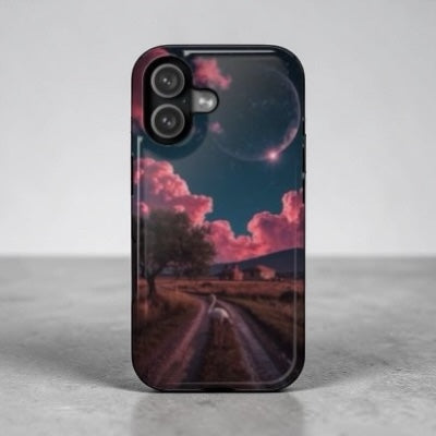 Dreamscape Night Sky Road Magnetic Impact-Resistant Phone Case
