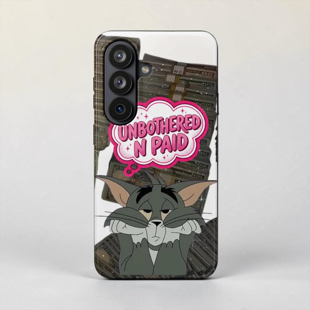 “Unbothered N’ Paid” Magnetic Impact-Resistant Phone Case