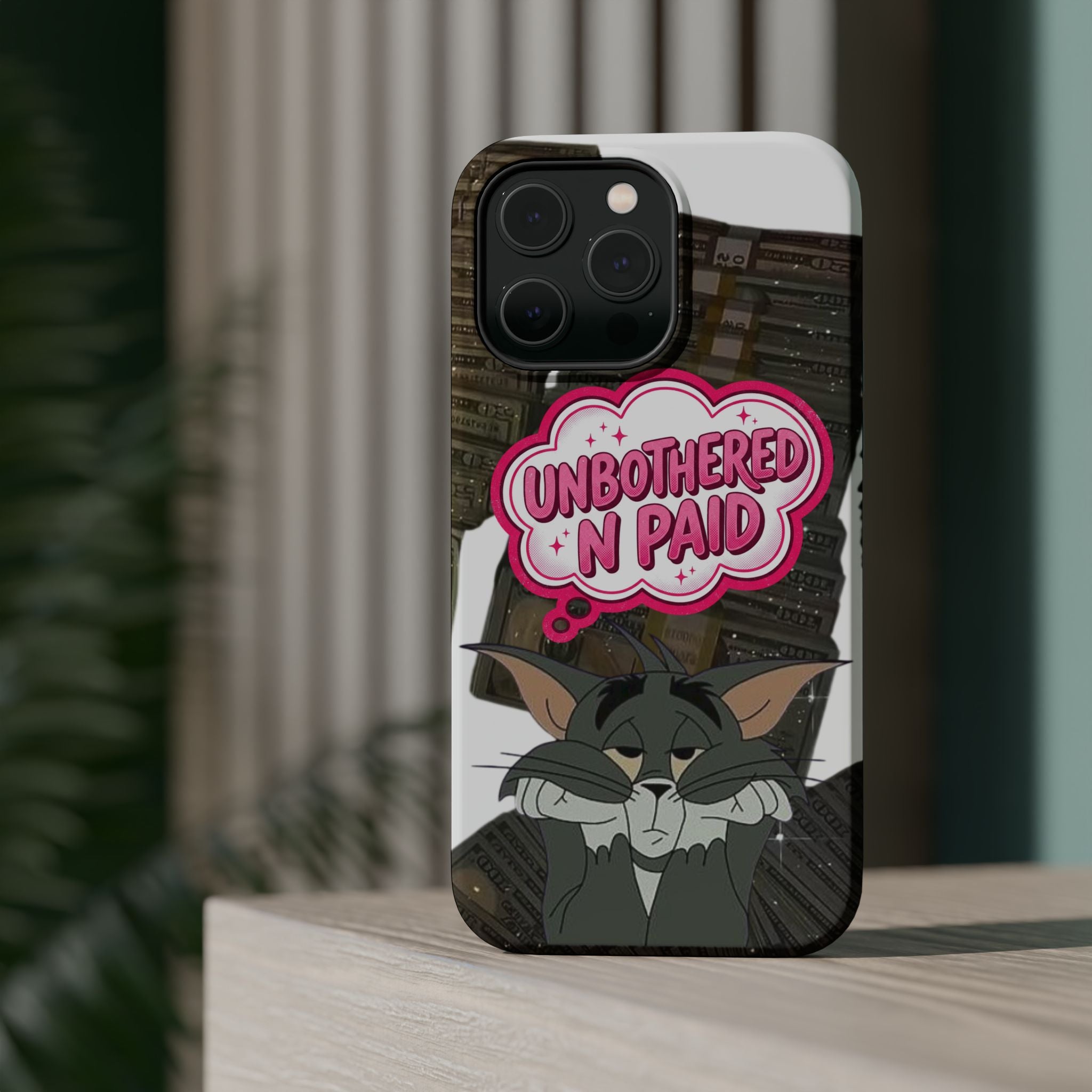 “Unbothered N’ Paid” Magnetic Impact-Resistant Phone Case